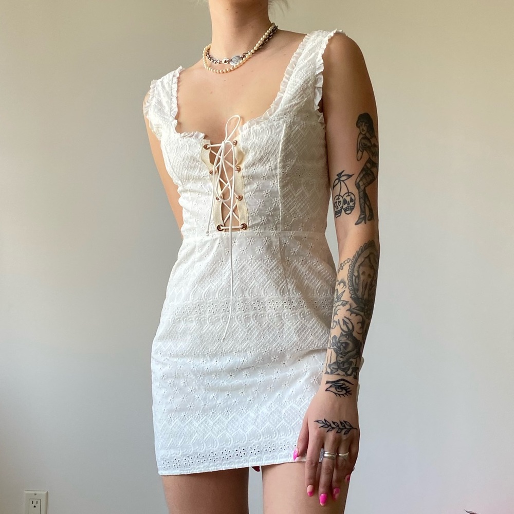 For Love and Lemons Lace Up Mini